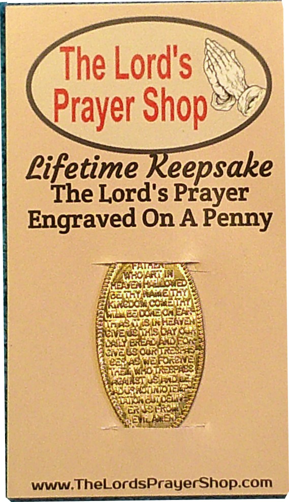 The Lords Prayer Elongated Copper Penny
